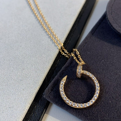 [⭐moonlume]JUSTE NECKLACE PINK GOLD DIAMONDS