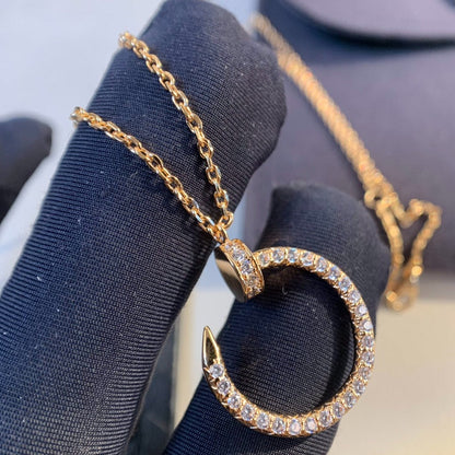 [⭐moonlume]JUSTE NECKLACE PINK GOLD DIAMONDS