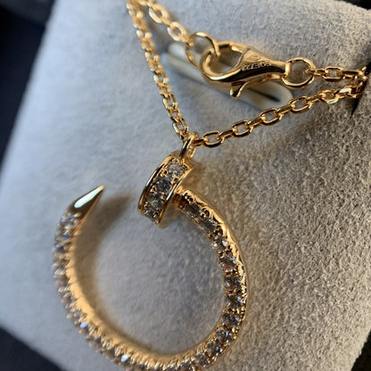 [⭐moonlume]JUSTE NECKLACE PINK GOLD DIAMONDS