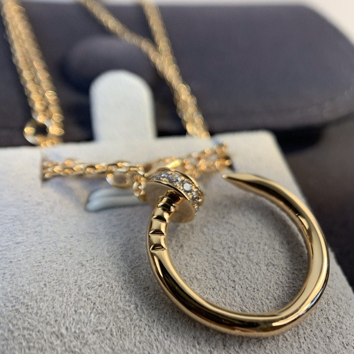 [⭐moonlume]JUSTE NECKLACE PINK GOLD DIAMONDS