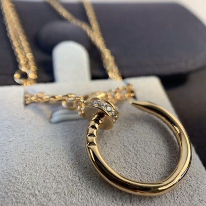 [⭐moonlume]JUSTE NECKLACE PINK GOLD DIAMONDS