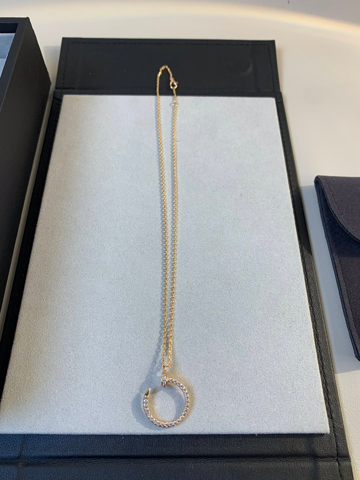 [⭐moonlume]JUSTE NECKLACE PINK GOLD DIAMONDS