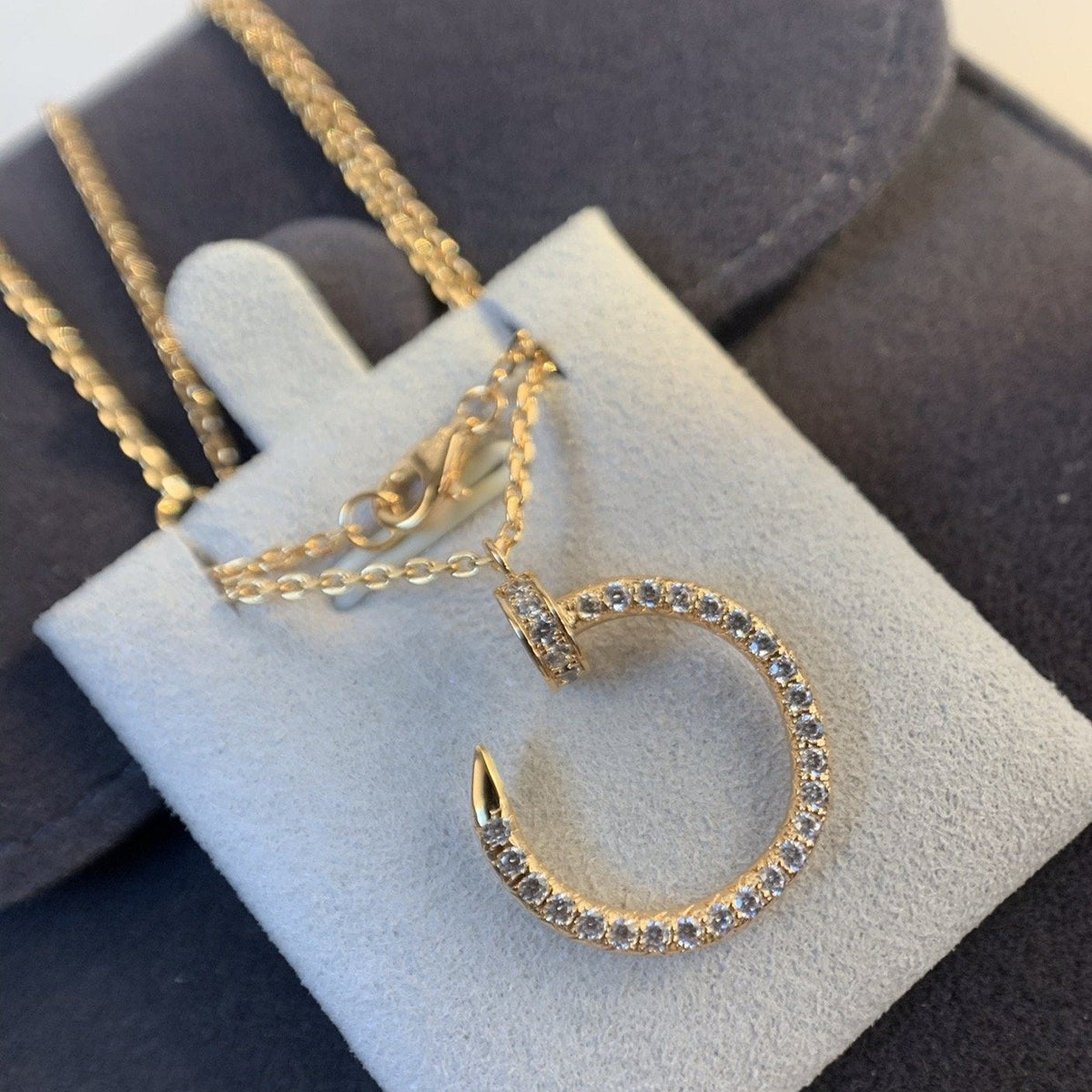 [⭐moonlume]JUSTE NECKLACE PINK GOLD DIAMONDS