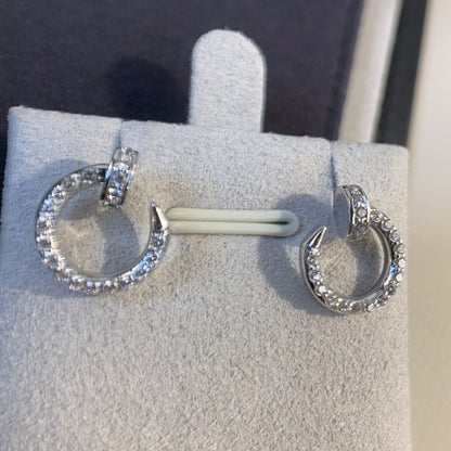 [⭐moonlume]JUSTE EARRINGS SILVER DIAMONDS