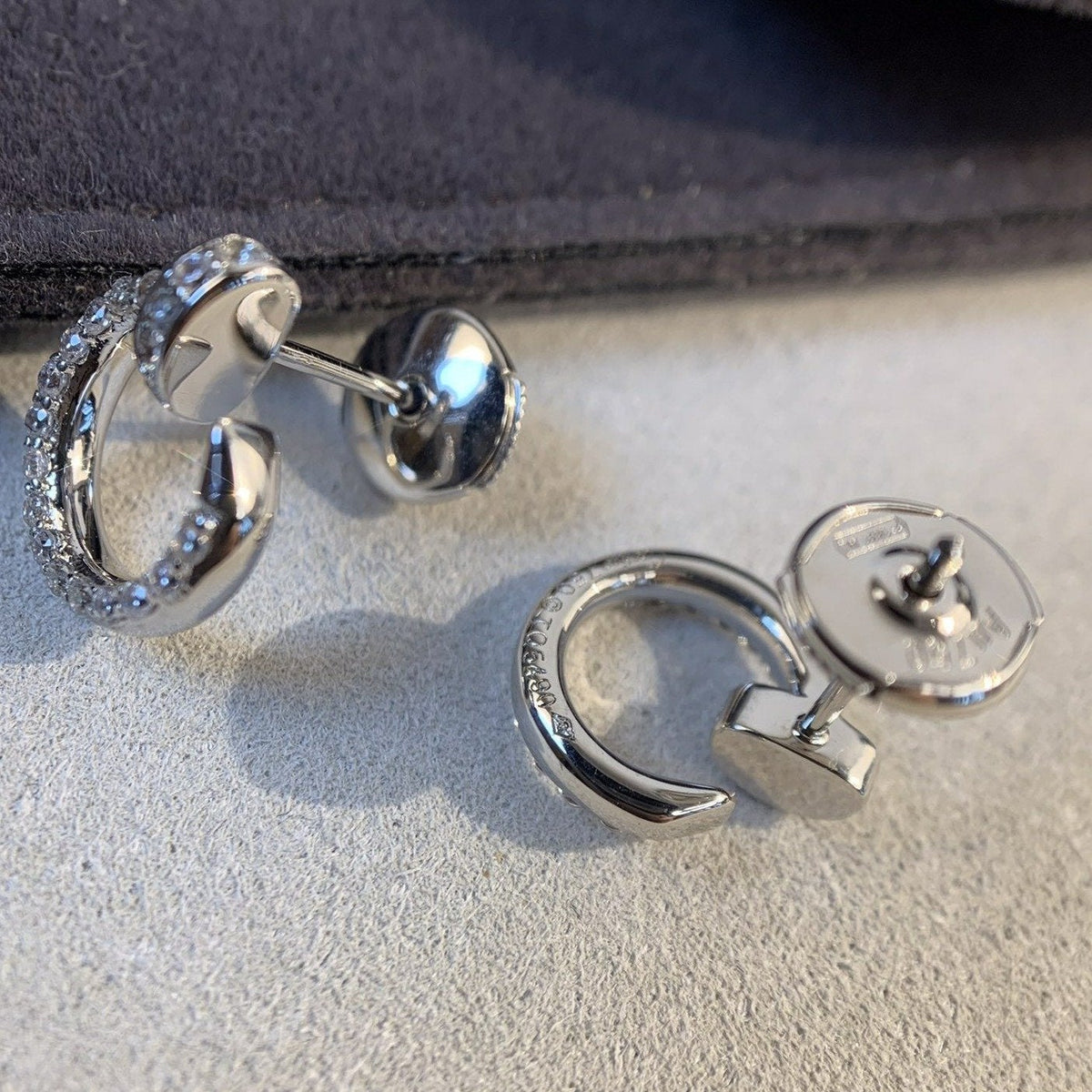 [⭐moonlume]JUSTE EARRINGS SILVER DIAMONDS