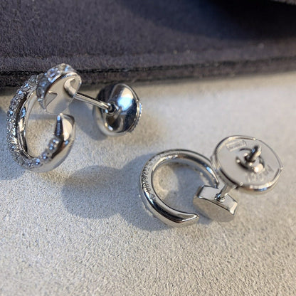 [⭐moonlume]JUSTE EARRINGS SILVER DIAMONDS