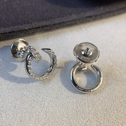 [⭐moonlume]JUSTE EARRINGS SILVER DIAMONDS