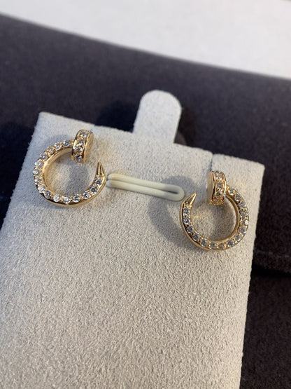 [⭐moonlume]JUSTE EARRINGS GOLD DIAMONDS