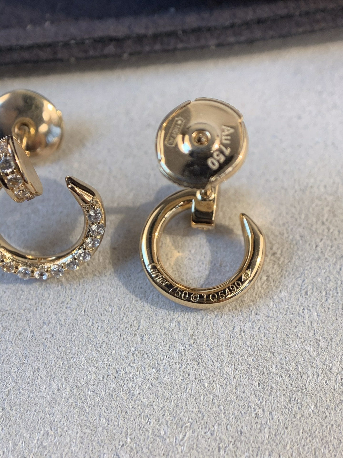 [⭐moonlume]JUSTE EARRINGS GOLD DIAMONDS