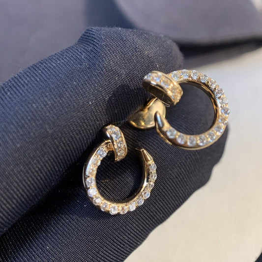 [⭐moonlume]JUSTE EARRINGS GOLD DIAMONDS