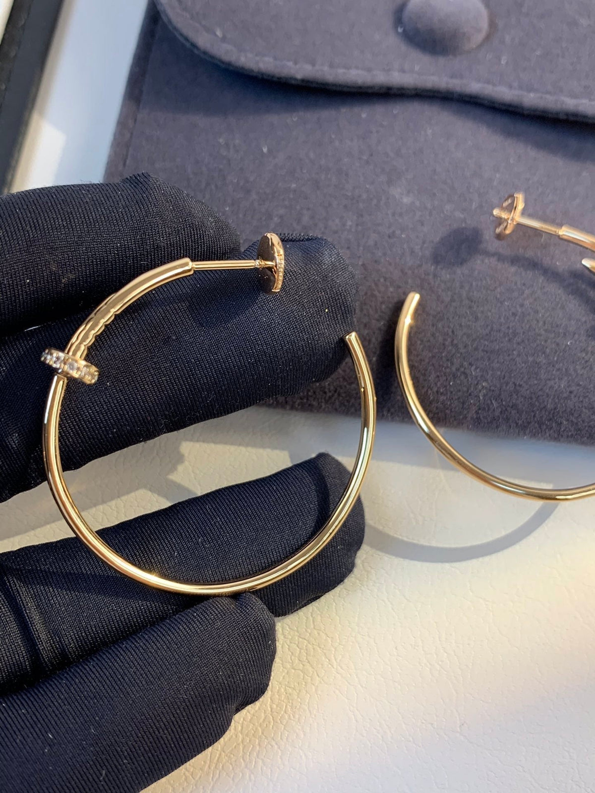 [⭐moonlume]JUSTE EARRINGS GOLD DIAMONDS 1.8MM