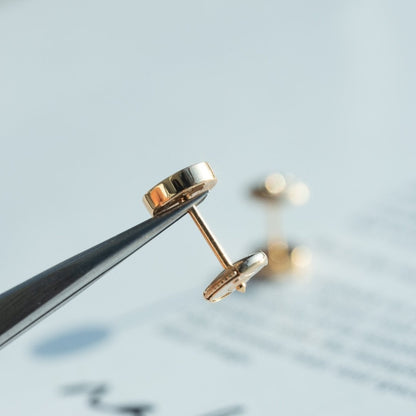 [⭐moonlume]LOVE EARRINGS PINK GOLD 10MM