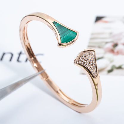 [⭐moonlume]DREAM BRACELET OPEN MALACHITE PINK GOLD