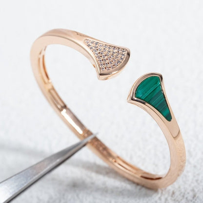 [⭐moonlume]DREAM BRACELET OPEN MALACHITE PINK GOLD