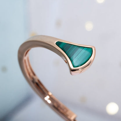 [⭐moonlume]DREAM BRACELET OPEN MALACHITE PINK GOLD