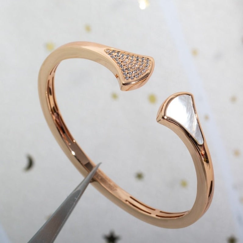 [⭐moonlume]DREAM BRACELET OPEN PINK GOLD MOP DIAMOND