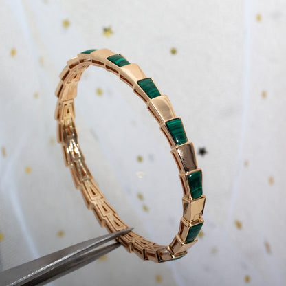 [⭐moonlume]SERPENTI BRACELET PINK GOLD MALACHITE