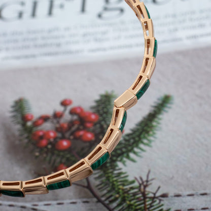 [⭐moonlume]SERPENTI BRACELET PINK GOLD MALACHITE
