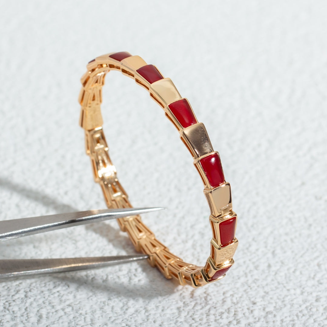 [⭐moonlume]SERPENTI BRACELET PINK GOLD RUBELLITE