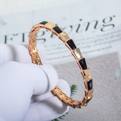 [⭐moonlume]SERPENTI BRACELET PINK GOLD ONYX