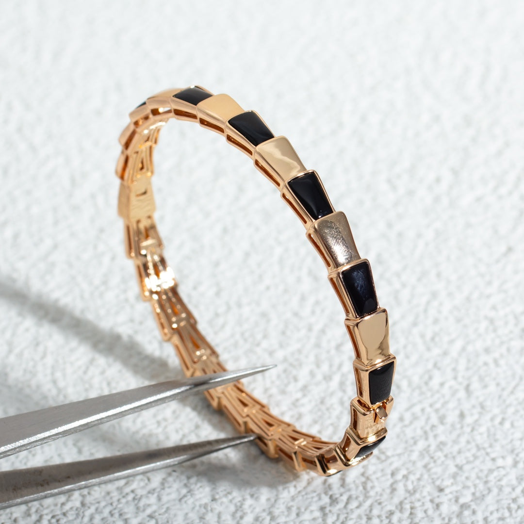 [⭐moonlume]SERPENTI BRACELET PINK GOLD ONYX