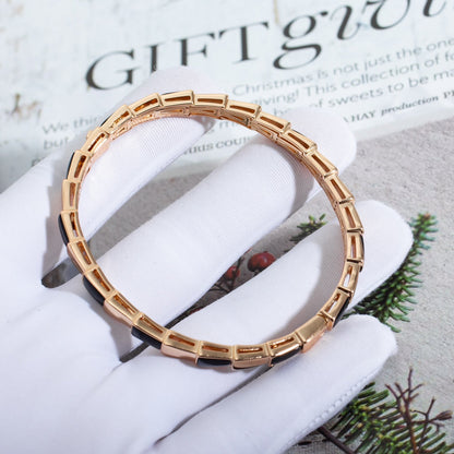 [⭐moonlume]SERPENTI BRACELET PINK GOLD ONYX