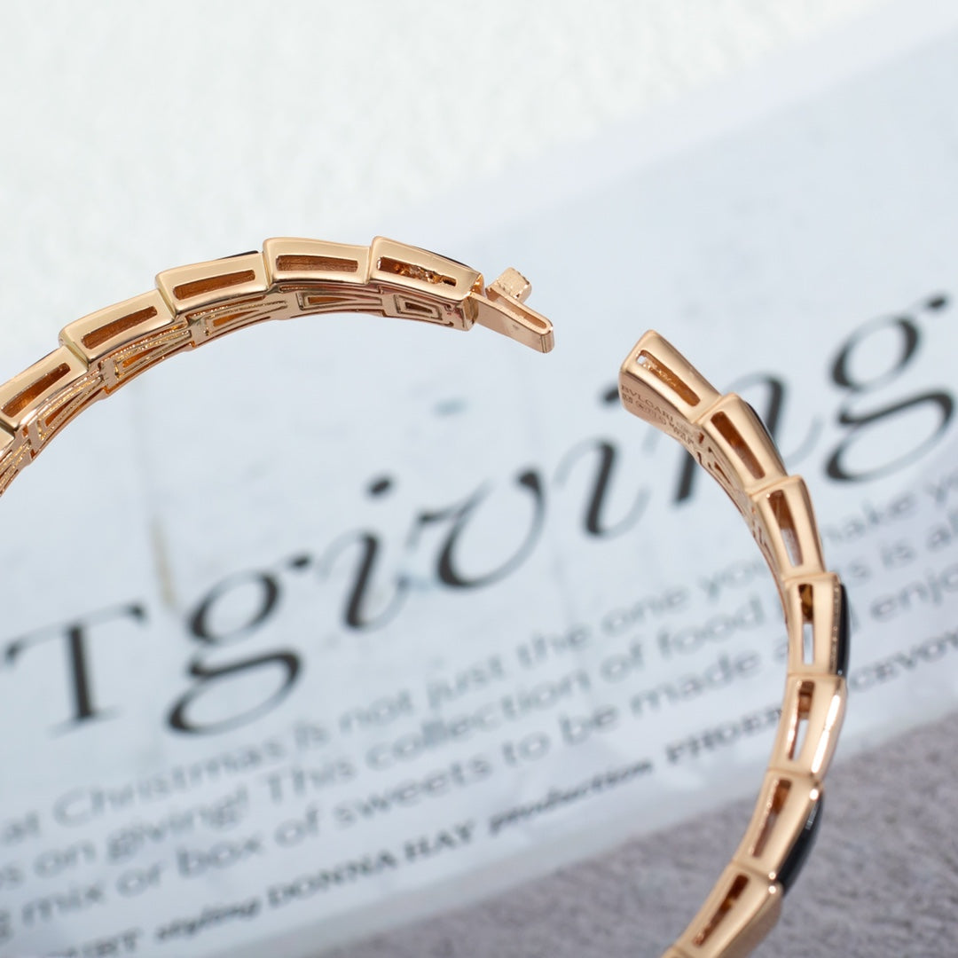 [⭐moonlume]SERPENTI BRACELET PINK GOLD ONYX