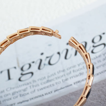 [⭐moonlume]SERPENTI BRACELET PINK GOLD ONYX