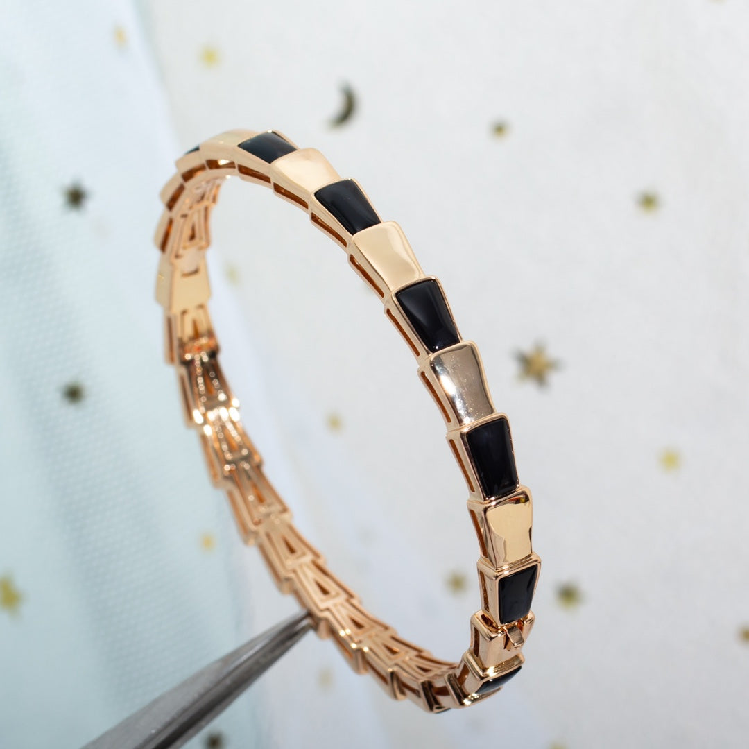 [⭐moonlume]SERPENTI BRACELET PINK GOLD ONYX