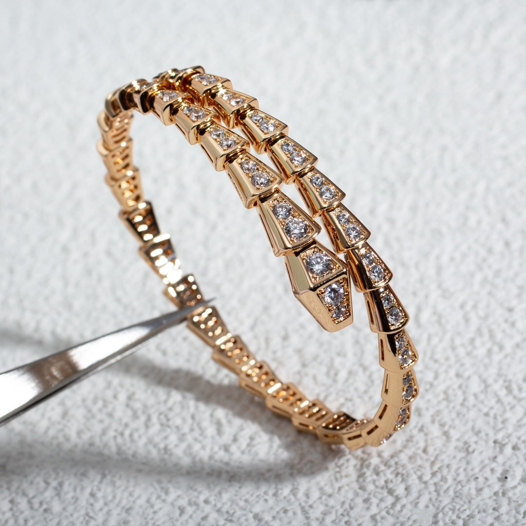 [⭐moonlume]SERPENTI BRACELET 6.8MM PINK GOLD DIAMOND
