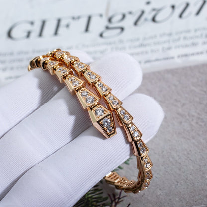 [⭐moonlume]SERPENTI BRACELET 6.8MM PINK GOLD DIAMOND