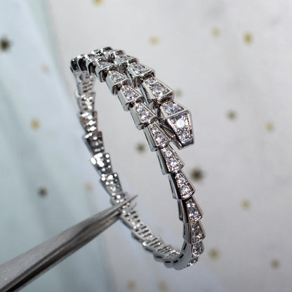 [⭐moonlume]SERPENTI BRACELET 6MM SILVER DIAMOND