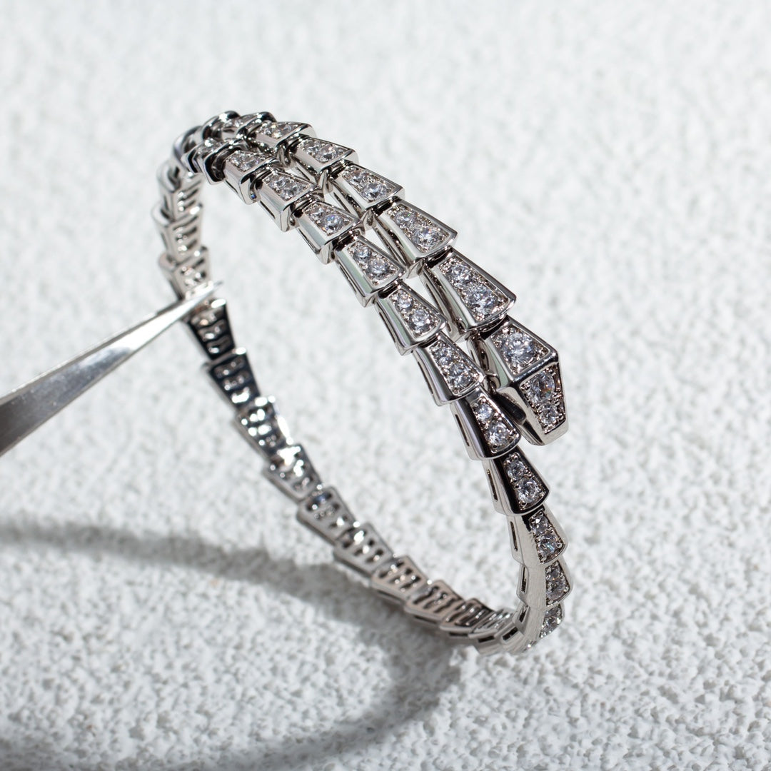 [⭐moonlume]SERPENTI BRACELET 6MM SILVER DIAMOND