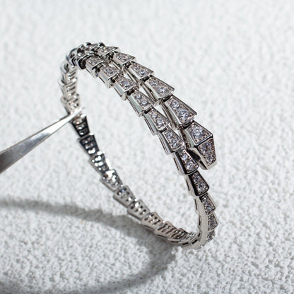 [⭐moonlume]SERPENTI BRACELET 6MM SILVER DIAMOND