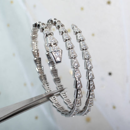 [⭐moonlume]SERPENTI BRACELET SILVER DIAMOND DOUBLE ROW