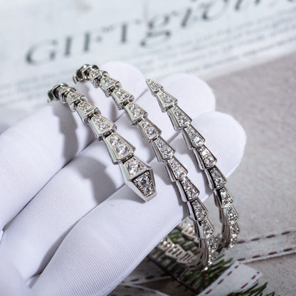 [⭐moonlume]SERPENTI BRACELET SILVER DIAMOND DOUBLE ROW