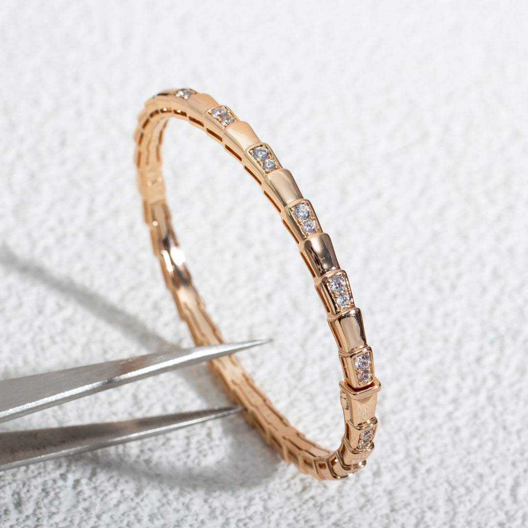 [⭐moonlume]SERPENTI SMALL BRACELET PINK GOLD DIAMOND