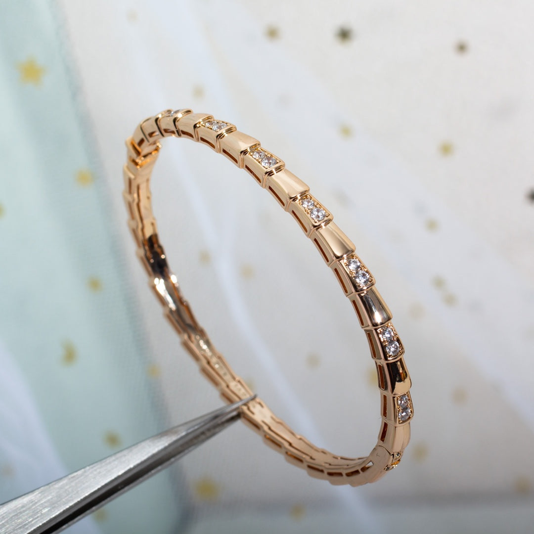[⭐moonlume]SERPENTI BRACELET PINK GOLD DIAMOND