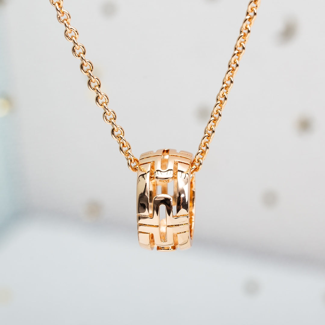 [⭐moonlume]PARENTESI NECKLACE PINK GOLD