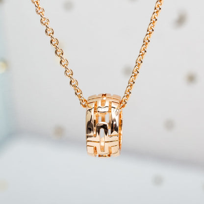 [⭐moonlume]PARENTESI NECKLACE PINK GOLD