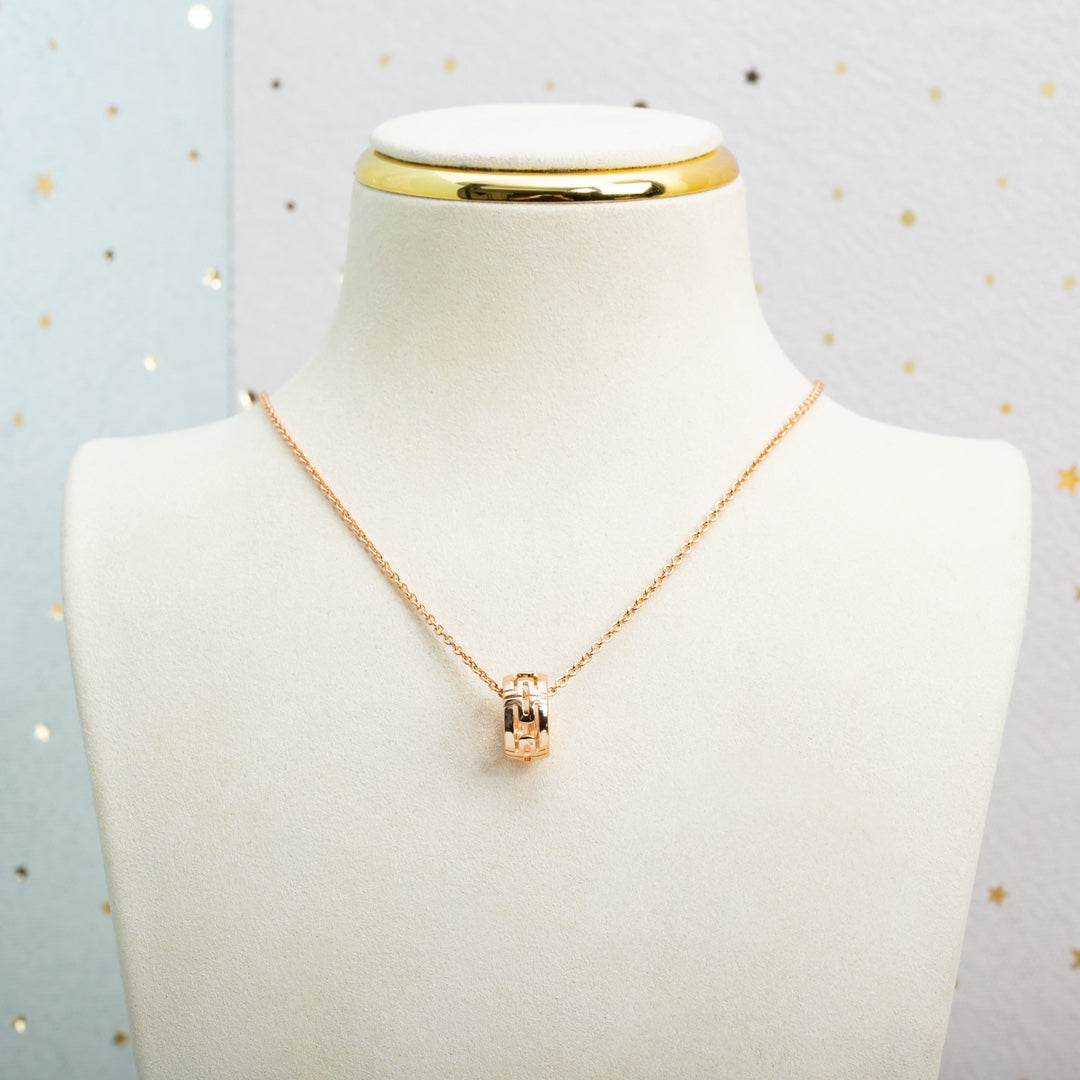 [⭐moonlume]PARENTESI NECKLACE PINK GOLD