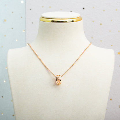 [⭐moonlume]PARENTESI NECKLACE PINK GOLD