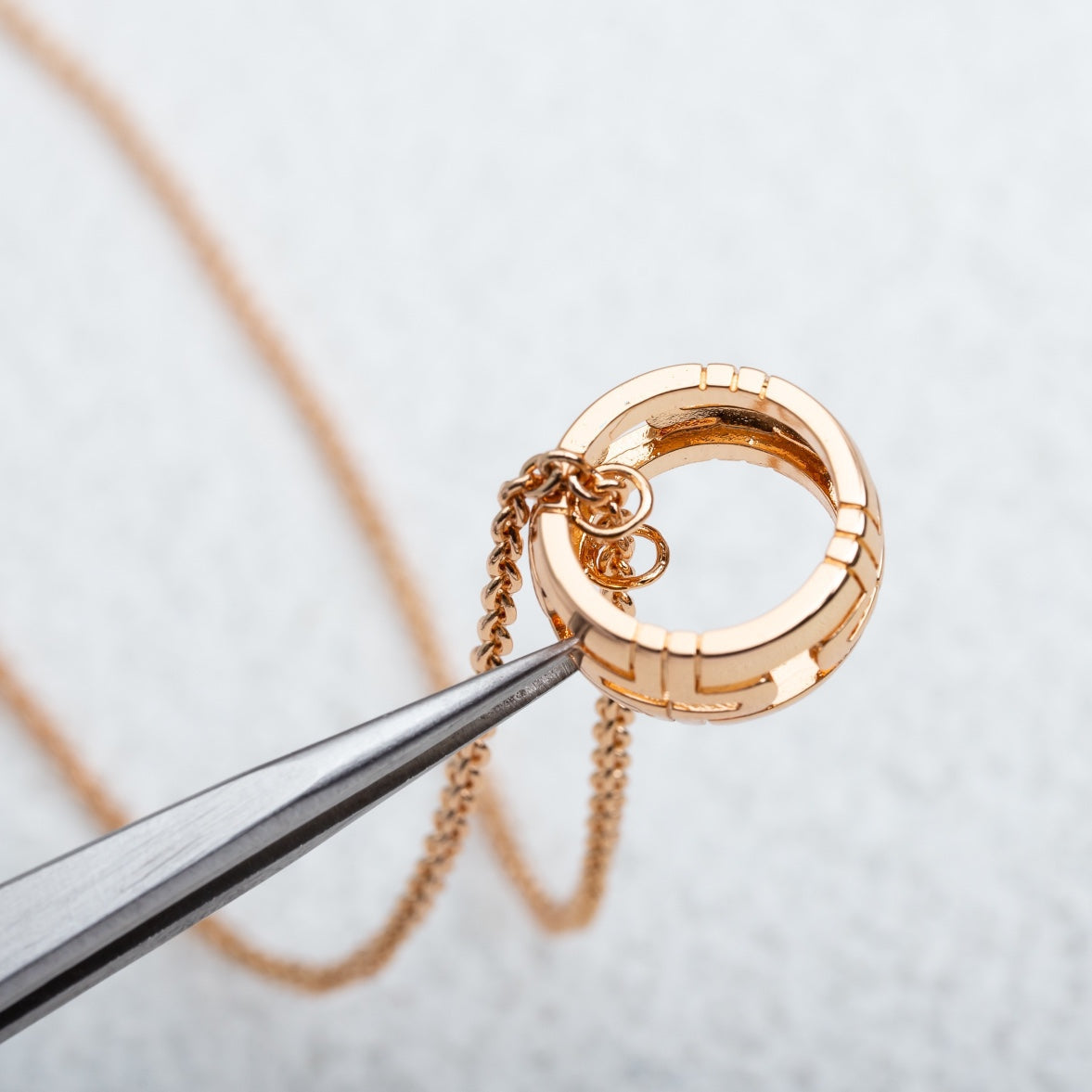 [⭐moonlume]PARENTESI NECKLACE PINK GOLD