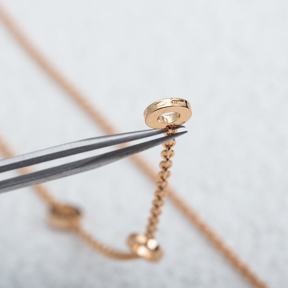 [⭐moonlume]PARENTESI NECKLACE PINK GOLD