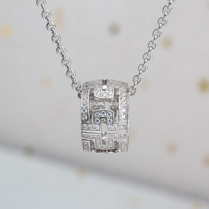 [⭐moonlume]PARENTESI NECKLACE SILVER DIAMOND