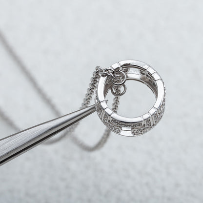 [⭐moonlume]PARENTESI NECKLACE SILVER DIAMOND