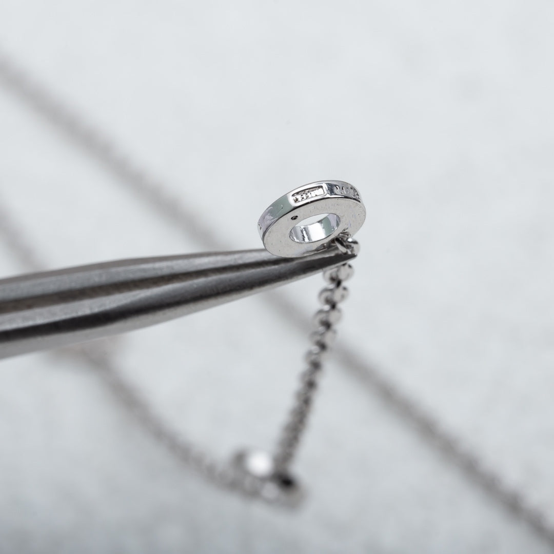 [⭐moonlume]PARENTESI NECKLACE SILVER DIAMOND