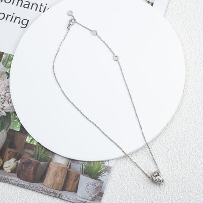 [⭐moonlume]PARENTESI NECKLACE SILVER DIAMOND