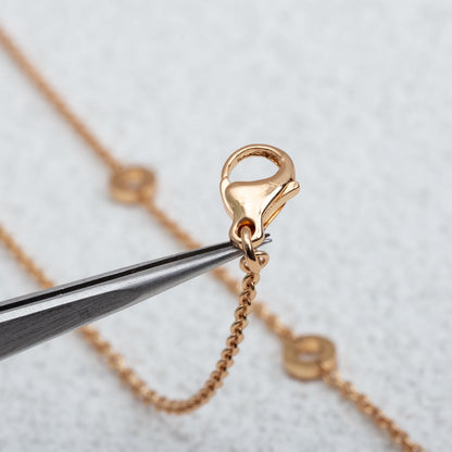 [⭐moonlume]PARENTESI NECKLACE PINK GOLD DIAMOND
