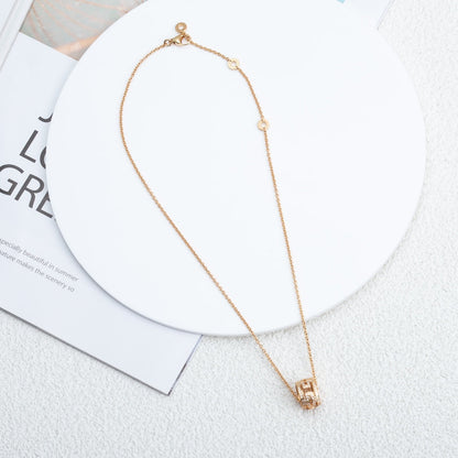 [⭐moonlume]PARENTESI NECKLACE PINK GOLD DIAMOND